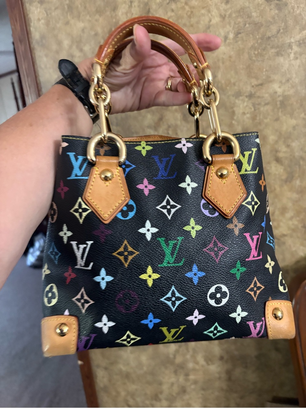 LV multi color small tote